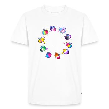 Pride Abeilles - T-shirt Premium bio Homme - blanc - Devant - Nico (187cm)