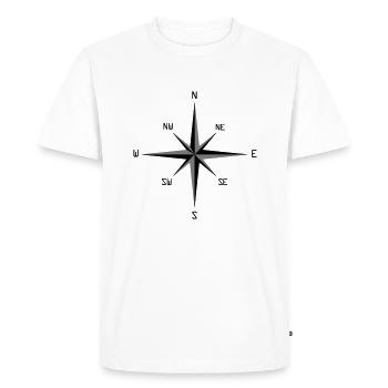 compass rose - Men's Premium Organic T-Shirt - white - Front - Nico (187cm)