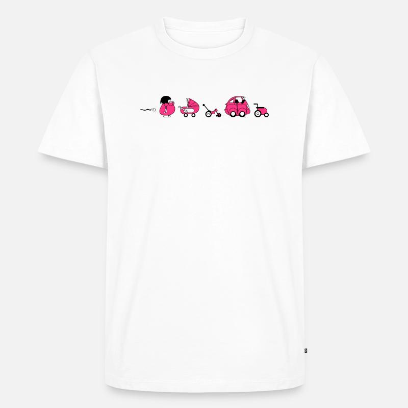 Evolution erfahren - Männer Premium Bio T-Shirt - Weiß
