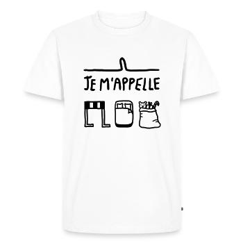 ELIOTT - T-shirt Premium bio Homme - blanc - Devant - Nico (187cm)