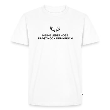 Lederhose - Männer Premium Bio T-Shirt - Weiß - Vorne - Nico (187cm)