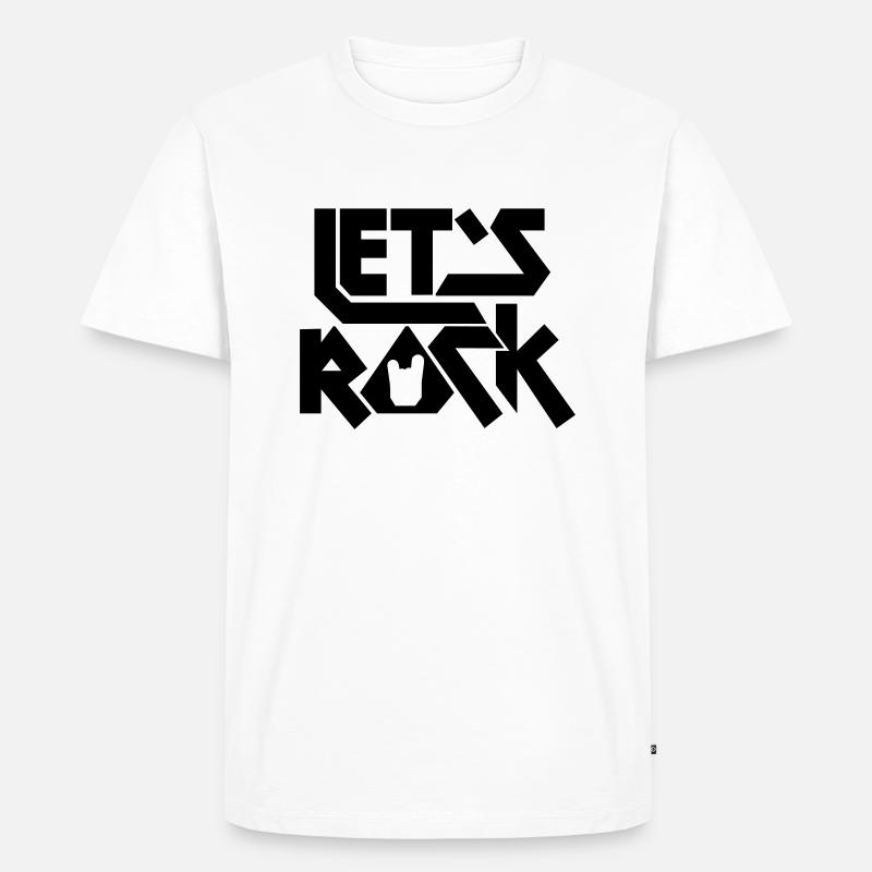 Let's Rock - Männer Premium Bio T-Shirt - Weiß