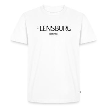 Flensburg - T-shirt Premium bio Homme - blanc - Devant - Nico (187cm)