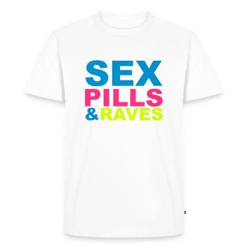 Sex Pills Raves - T-shirt Premium bio Homme - blanc - Devant - Nico (187cm)