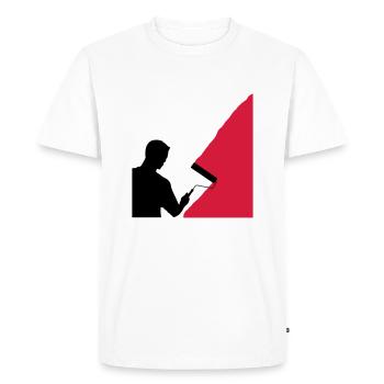 Peintres - Vecteur - T-shirt Premium bio Homme - blanc - Devant - Nico (187cm)