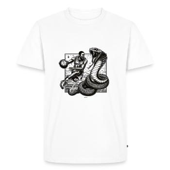 BLACK BASKETBALL MAMBA KOBE BEAN MENTALITY 3 - T-shirt Premium bio Homme - blanc - Devant - Nico (187cm)