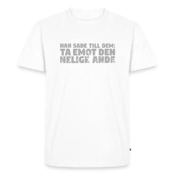 Recevez consolateur - Suedois - T-shirt Premium bio Homme - blanc - Devant - Nico (187cm)
