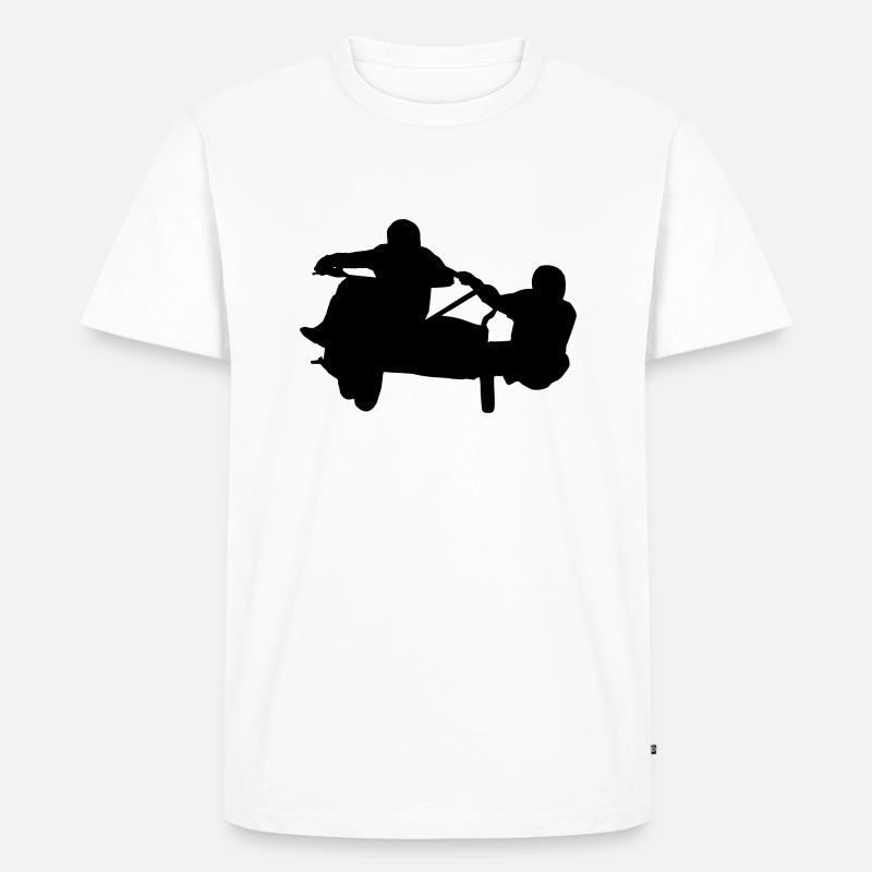 Sidecarcross - Motocross - Männer Premium Bio T-Shirt - Weiß
