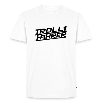 Troll Driver Troll Driver Logo - T-shirt Premium bio Homme - blanc - Devant - Nico (187cm)