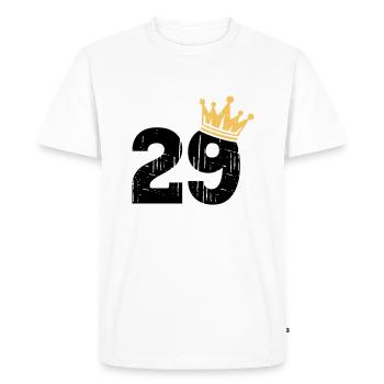 29 Crown 29th Birthday 29 Years - Men's Premium Organic T-Shirt - white - Front - Nico (187cm)
