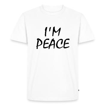 i come in peace im peace couple - Men's Premium Organic T-Shirt - white - Front - Nico (187cm)