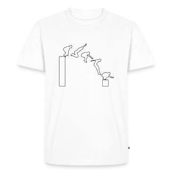 Parkour - Men's Premium Organic T-Shirt - white - Front - Nico (187cm)