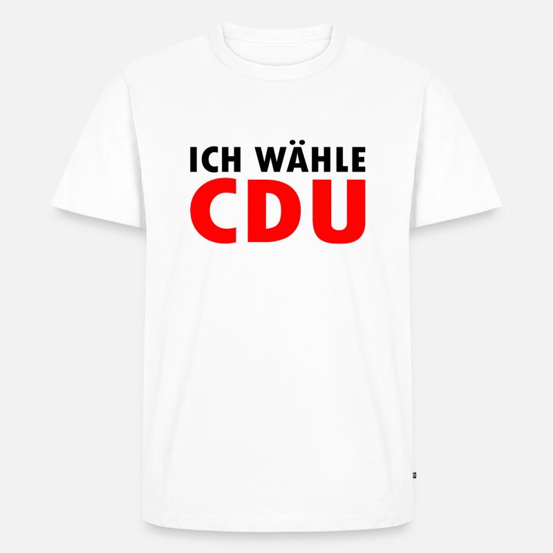 Ich wähle cdu - Männer Premium Bio T-Shirt - Weiß