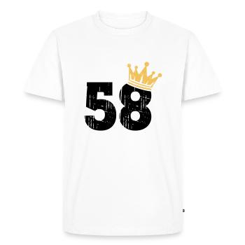 58 Crown 58th Birthday 58 Years - Men's Premium Organic T-Shirt - white - Front - Nico (187cm)