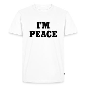 I'm peace - T-shirt Premium bio Homme - blanc - Devant - Nico (187cm)