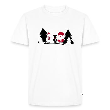 noël équipe 2 - T-shirt Premium bio Homme - blanc - Devant - Nico (187cm)