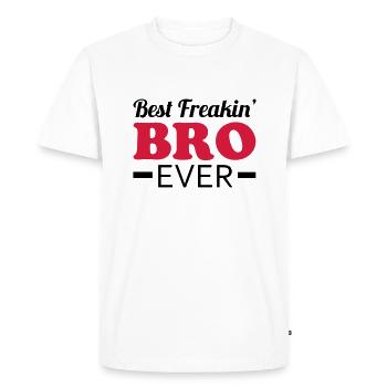 Bro - T-shirt Premium bio Homme - blanc - Devant - Nico (187cm)
