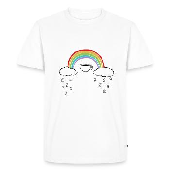 Coffee rainbow - Men's Premium Organic T-Shirt - white - Front - Nico (187cm)