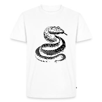 Snake Silhouette - Men's Premium Organic T-Shirt - white - Front - Nico (187cm)