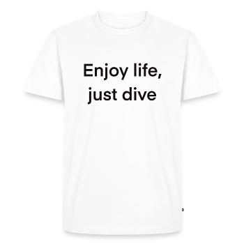 Profitez de la vie juste plonger - T-shirt Premium bio Homme - blanc - Devant - Nico (187cm)