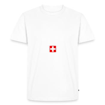 Hopp schwiiz - T-shirt Premium bio Homme - blanc - Devant - Nico (187cm)