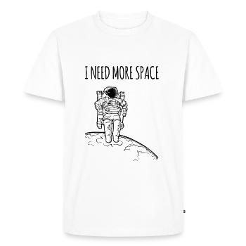 J'ai besoin d'espace / idée cadeau - T-shirt Premium bio Homme - blanc - Devant - Nico (187cm)