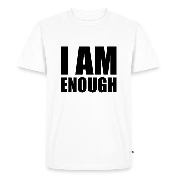 I am enough - Men's Premium Organic T-Shirt - white - Front - Nico (187cm)