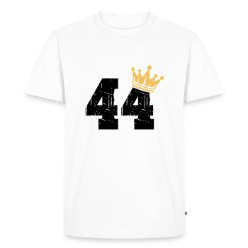 44 Crown 44th Birthday 44 years old - Men's Premium Organic T-Shirt - white - Front - Nico (187cm)