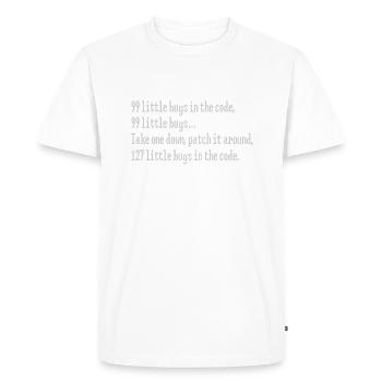 Software Developer Bugs Geek Shirt - Men's Premium Organic T-Shirt - white - Front - Nico (187cm)