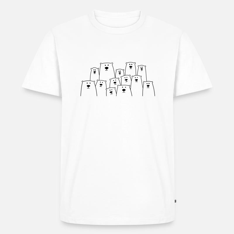 Lustige Eisbären oder Bären - Männer Premium Bio T-Shirt - Weiß