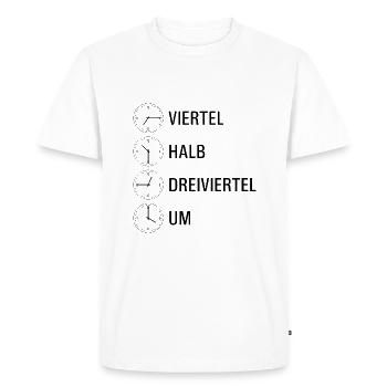 quart - demi - trois quarts - environ - T-shirt Premium bio Homme - blanc - Devant - Nico (187cm)