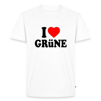 j'adore les verts - T-shirt Premium bio Homme - blanc - Devant - Nico (187cm)