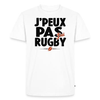 Je Peux Pas J'ai Rugby Cadeau Amoureux De Rugby - T-shirt Premium bio Homme - blanc - Devant - Nico (187cm)