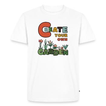 Créez votre propre jardin - T-shirt Premium bio Homme - blanc - Devant - Nico (187cm)
