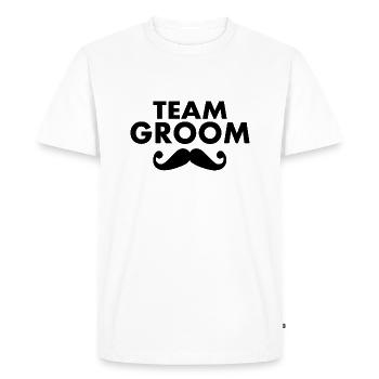 Team groom - T-shirt Premium bio Homme - blanc - Devant - Nico (187cm)