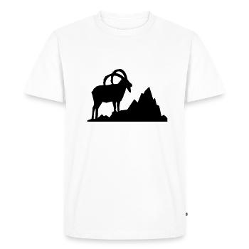Bouquetin - Capricorne - T-shirt Premium bio Homme - blanc - Devant - Nico (187cm)