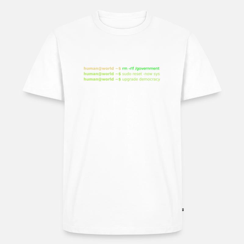 sudo reset - Männer Premium Bio T-Shirt - Weiß