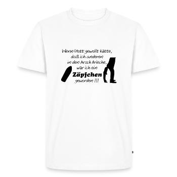 Suppositoire - T-shirt Premium bio Homme - blanc - Devant - Nico (187cm)