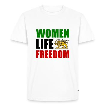 Women life freedom - Men's Premium Organic T-Shirt - white - Front - Nico (187cm)