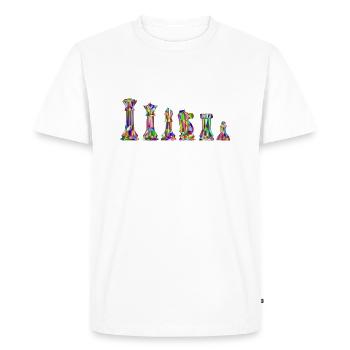 Échecs colorés - T-shirt Premium bio Homme - blanc - Devant - Nico (187cm)