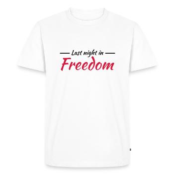 Last night in freedom - Men's Premium Organic T-Shirt - white - Front - Nico (187cm)