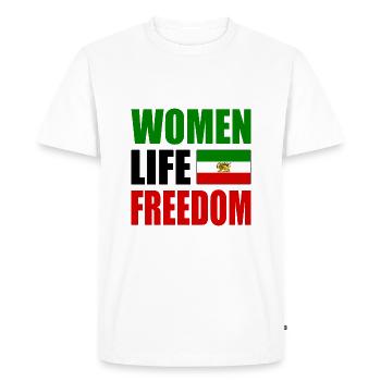 Women life freedom - Men's Premium Organic T-Shirt - white - Front - Nico (187cm)