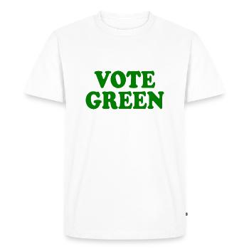 Vote green - T-shirt Premium bio Homme - blanc - Devant - Nico (187cm)