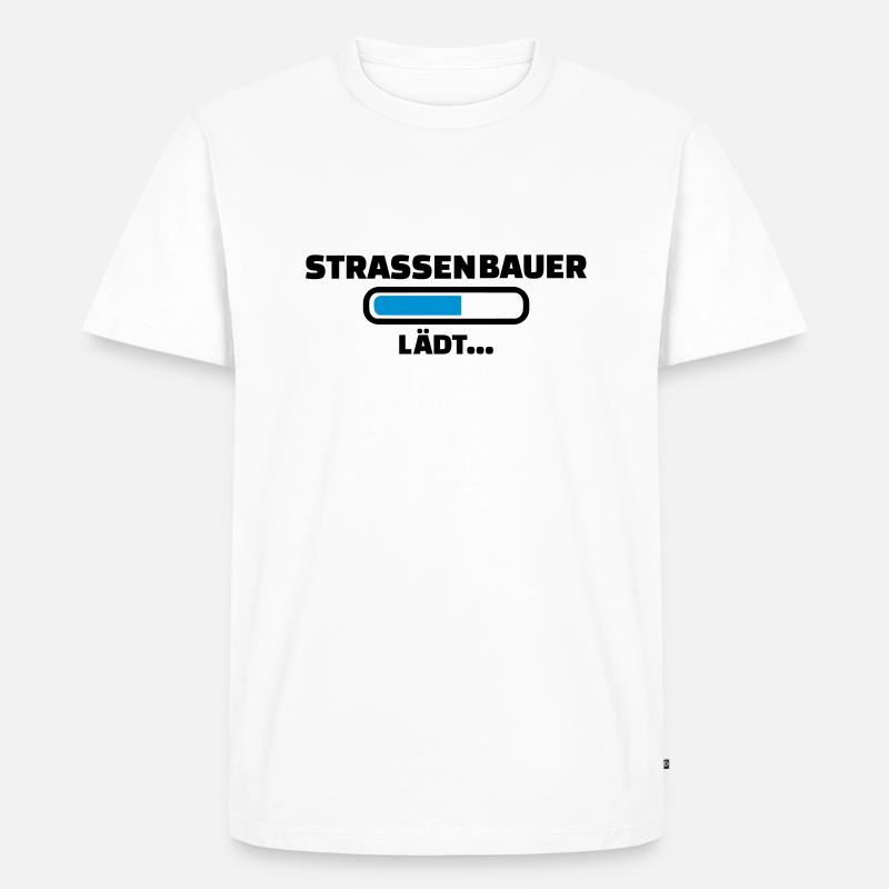 Straßenbauer - Männer Premium Bio T-Shirt - Weiß