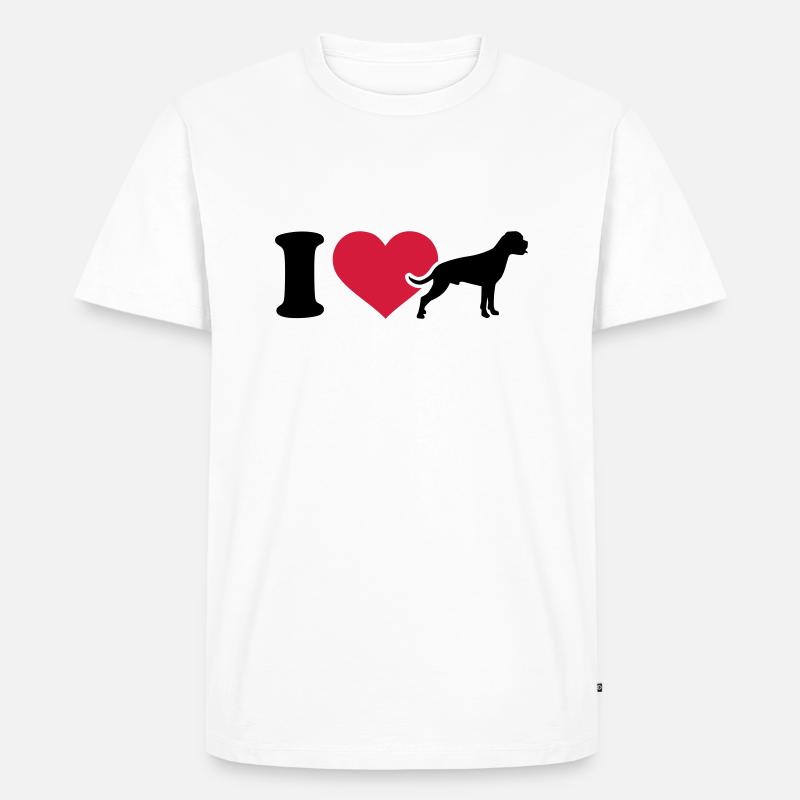 Boxer - Männer Premium Bio T-Shirt - Weiß