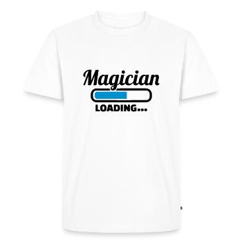 Magician - Men's Premium Organic T-Shirt - white - Front - Nico (187cm)
