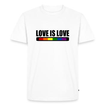 Love is love - T-shirt Premium bio Homme - blanc - Devant - Nico (187cm)