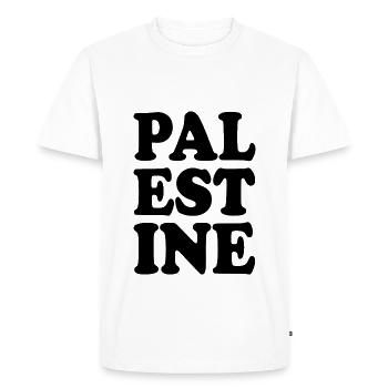 Palestine - T-shirt Premium bio Homme - blanc - Devant - Nico (187cm)