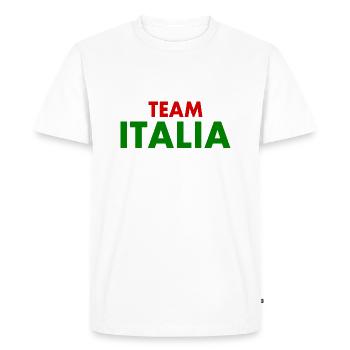 Team italia - Men's Premium Organic T-Shirt - white - Front - Nico (187cm)