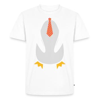 Pinguin Tie Costume Carnival Outfit - Men's Premium Organic T-Shirt - white - Front - Nico (187cm)